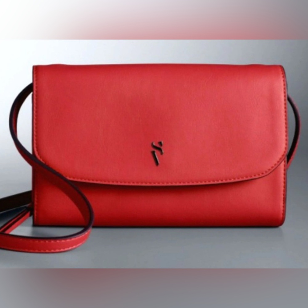 Simply Vera Vera Wang Red Compact Crossbody bag